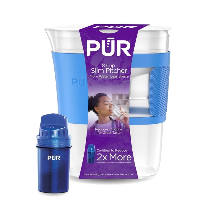 PUR Water Filter Pitcher 8-Cup Compact Design Dorms Mini Fridge New (76
