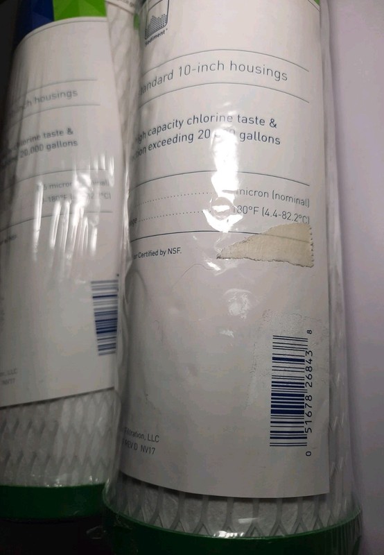 Lot x 2 Pentair Pentek CBR2-10 Carbon Water Filter 10” Under Sink New SEALED gallery