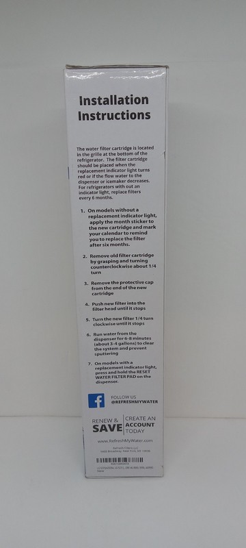 REFRESH REPLACEMENT REFRIGERATOR WATER FILTER R-9990-S FACTORY SEALED NEW IN BOX gallery