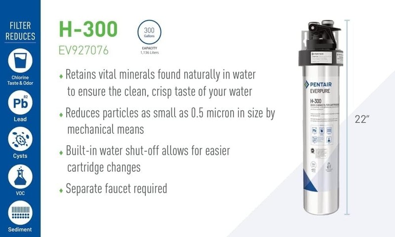 H-300 to NSF Pentair Quick-Change Cartridge, EV927072, Filter Everpure Certified gallery