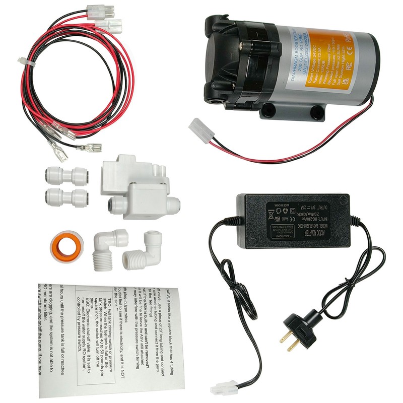 200 GPD Booster Pump Kit for Home RO Reverse Osmosis Water Purification System gallery
