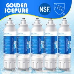 5 Pack Fit LG LT800P Kenmore 9490 ADQ73613401 Refrigerator Water Filter Golden