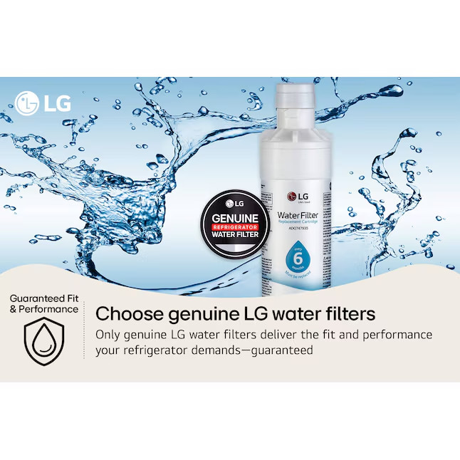 2 pc LG LT1000P Refrigerator Water Filter Genuine ADQ747935 NSF 42/53 New Sealed gallery