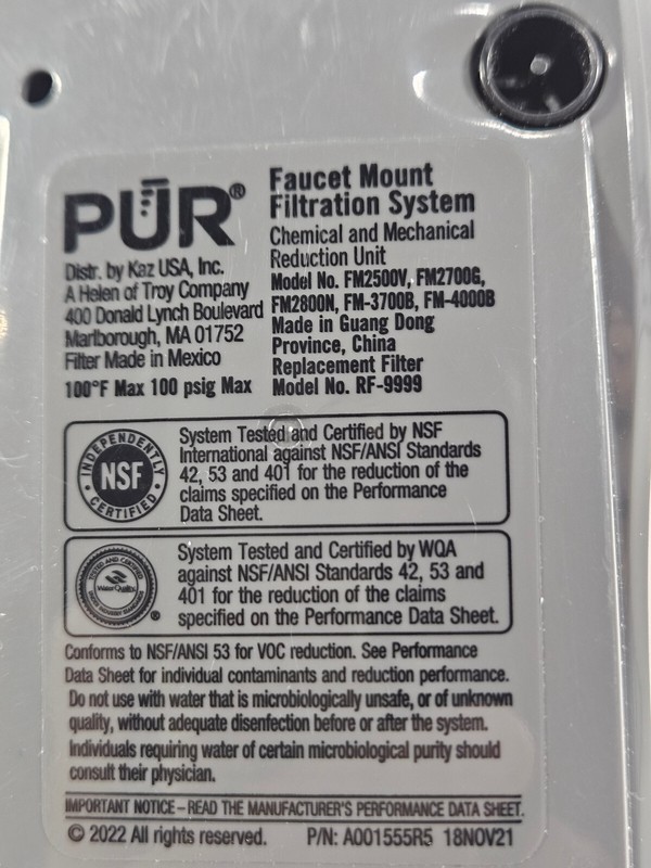 PUR Faucet Mount Water Filtration System Gray FM2500V, 2700G, 2800N, 3700B,4000B gallery