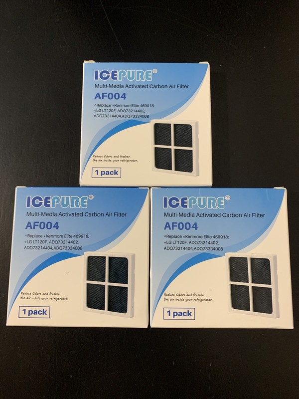ICEPURE / Ice Pure AF004 Replacement Carbon Air Filter 3 Pk Lot