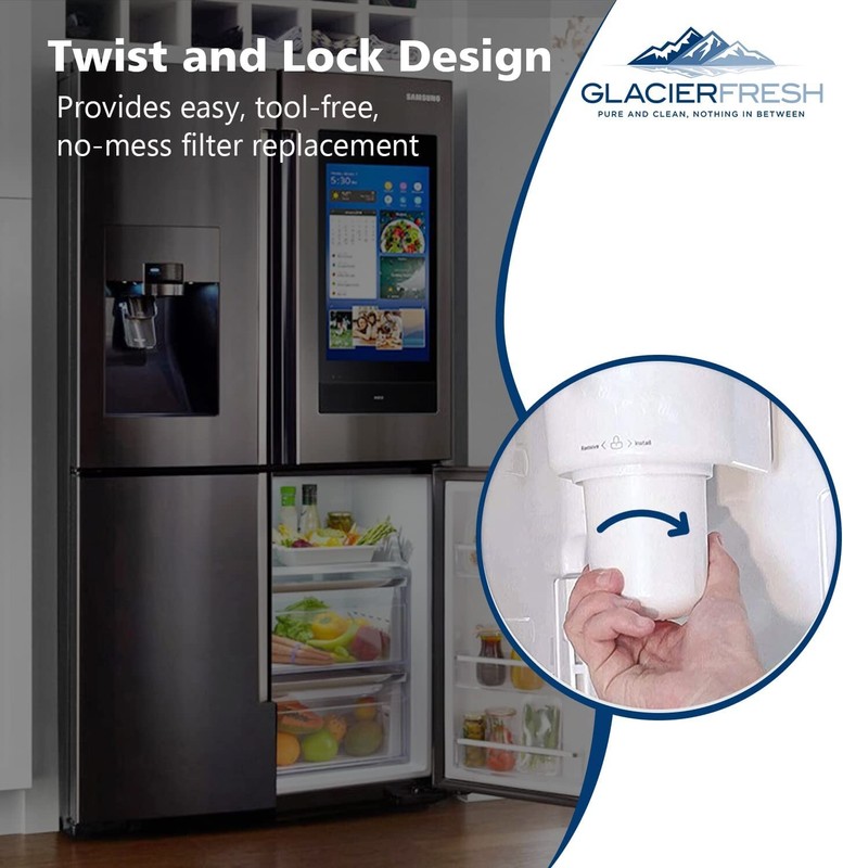 3PK Lifefilter MWF Water Filters fits GE Refrigerators, NSF 42 Replacement gallery