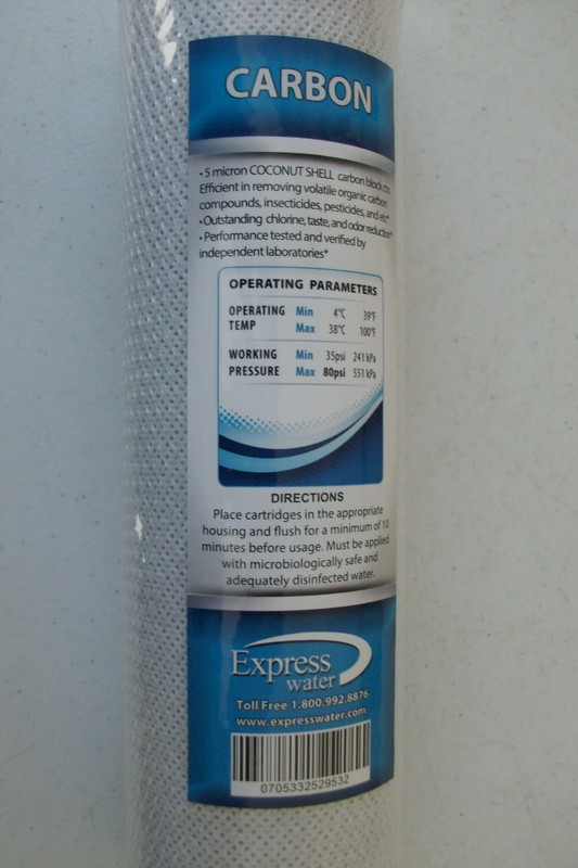 8 "Express Water 10" Carbon 5 Micron Coconut Shell Water Filter" New gallery