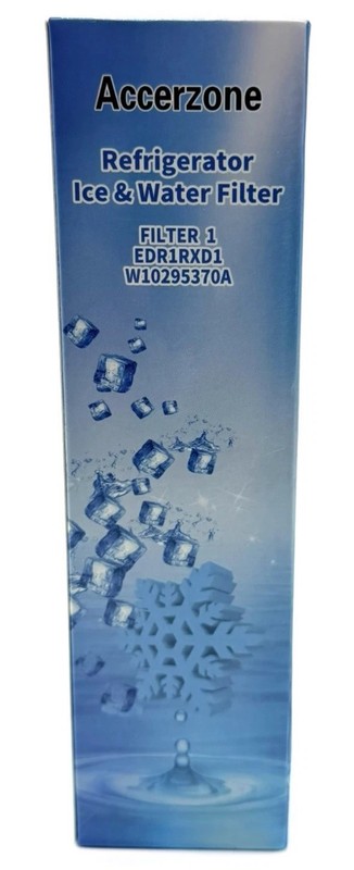 Accerzone Ice and Water Refrigerator Filter 1, EDR1RXD1 W10295370A 2-Pack