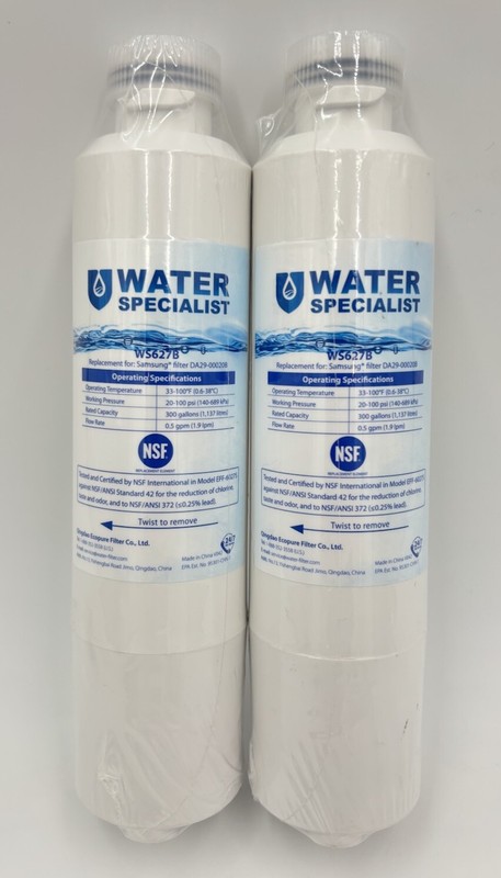 2 WS627B Water Specialist Filters Replacement For Samsung DA29-00020B Fridge