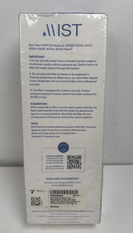 Mist RV Water Filter - Replacement for Camco RV Inline System, 40043 with... gallery