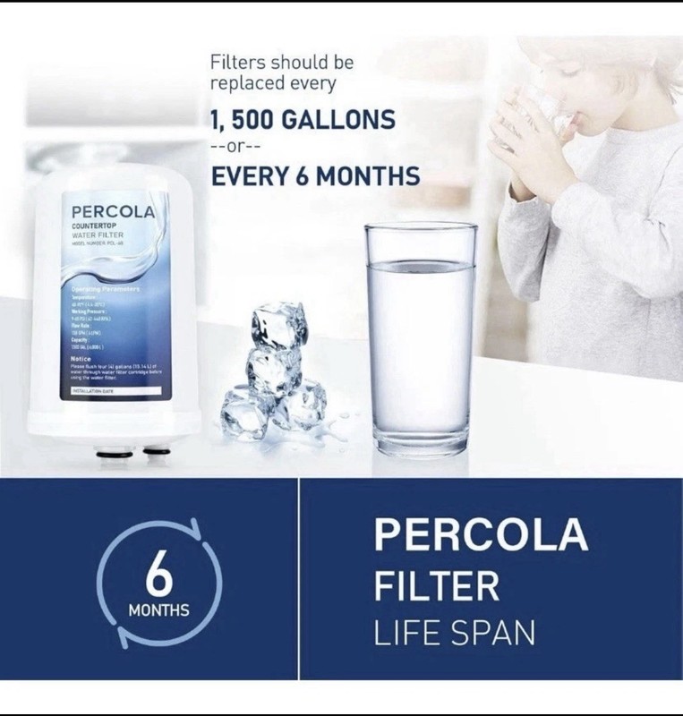 PERCOLA FC1 F8 HG N Water Filter Compatible with Enagic Leveluk F8 HG N Filters gallery