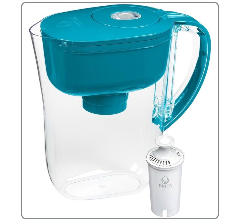 6 Cup Brita Metro Water Filter Pitcher W/ Smart Light Change Indicator, BPA-Free