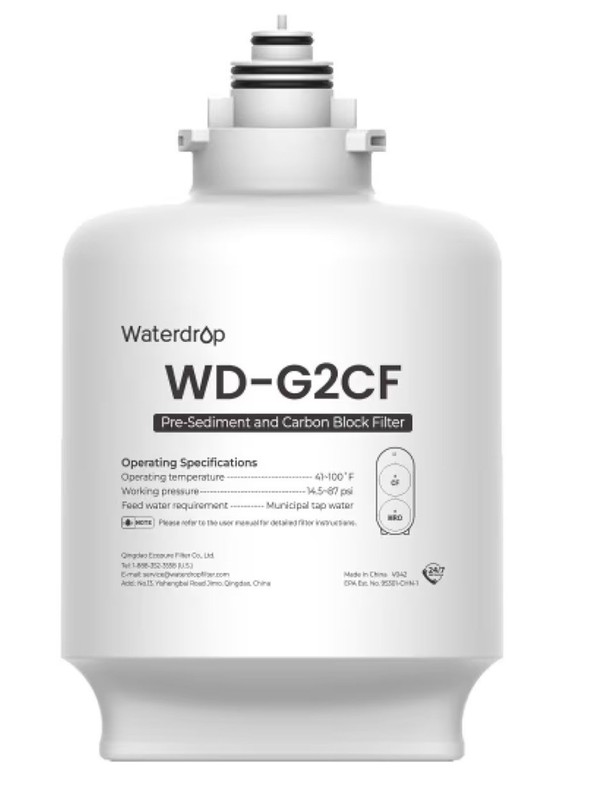 Waterdrop WD-G2CF Filter Replacement for WD-G2 Reverse Osmosis System