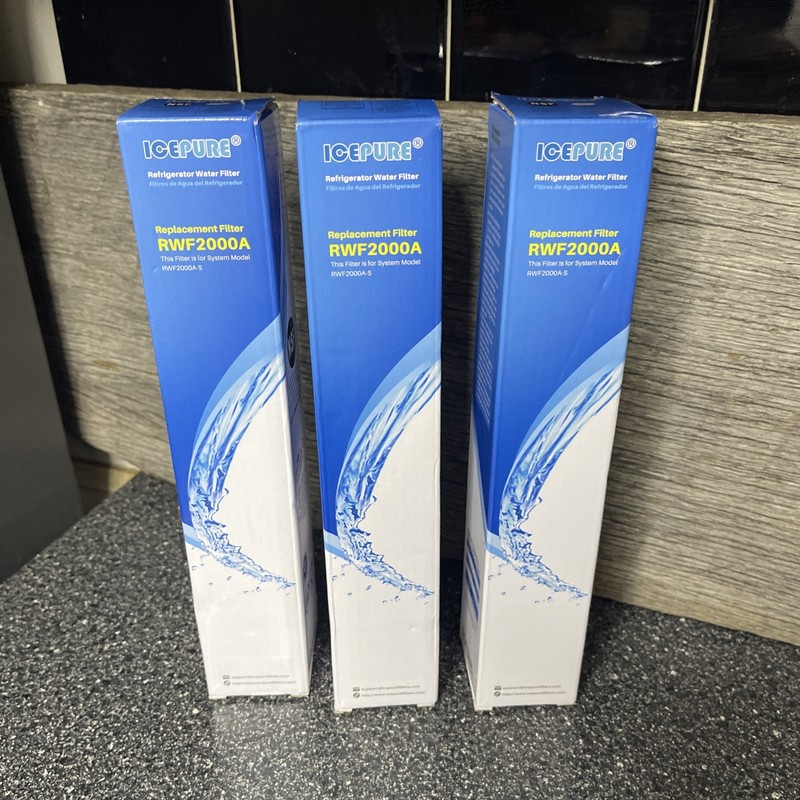 Lot of 3 ICEPURE RWF2000A Refrigerator Water Replacement Filter NEW