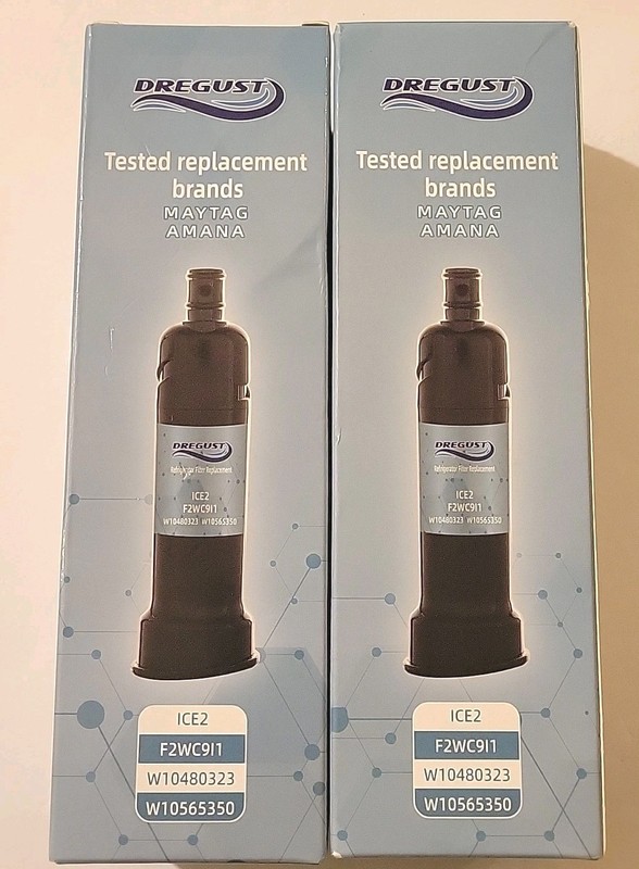 Dregust Tested Replacement Brands Maytag Amana TWO FILTERS – NEW (Open Box)