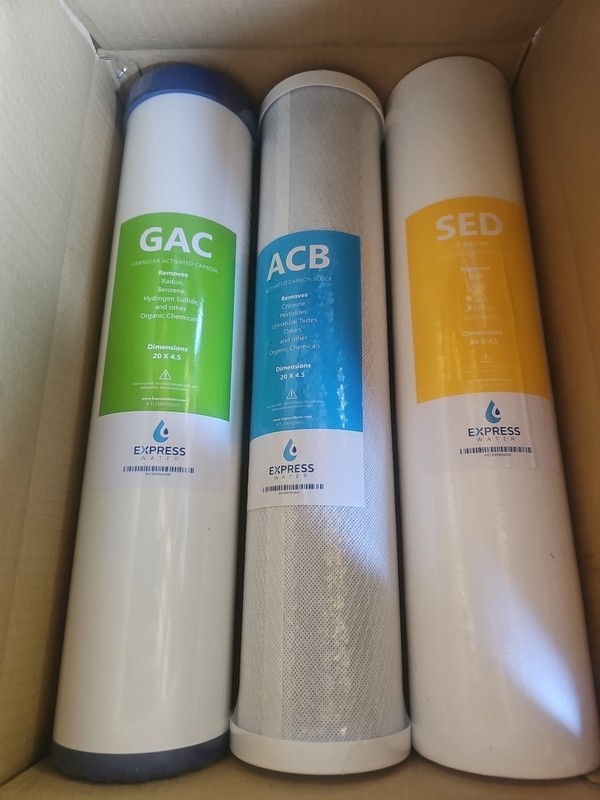 EXPRESS WATER FLTWH2045CGS1 Whole House Replacement Water Filter Set Of 3 20×4.5