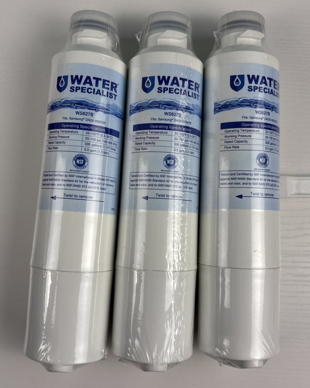 Water Specialist WS627B Water Filter-Samsung DA29-00020B 3 Pack