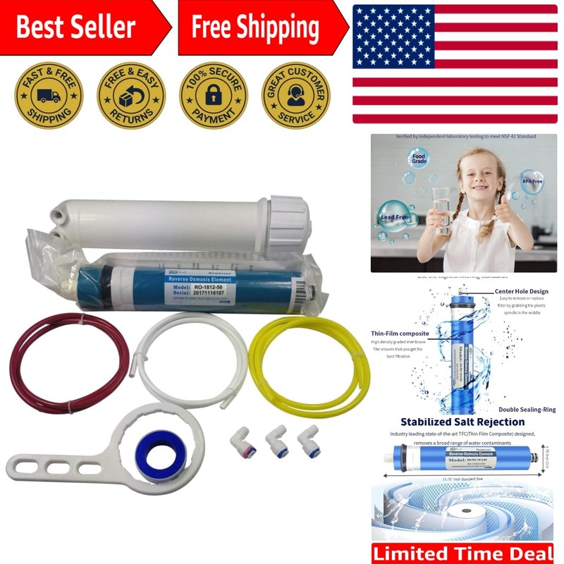 Food-Grade 50GPD RO Membrane Kit with Durable Housing for Long-Lasting Purity