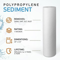4.5″ x 20″ Big Blue Sediment Water Filters (1 Micron) 1 Whole House Cardridge