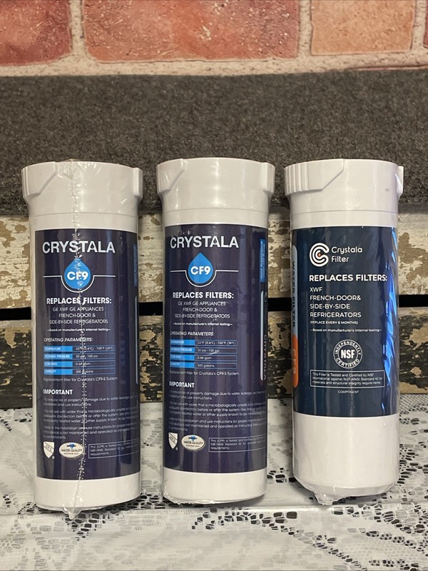 3 Replacement Filters For GE XWF Crystala CF9