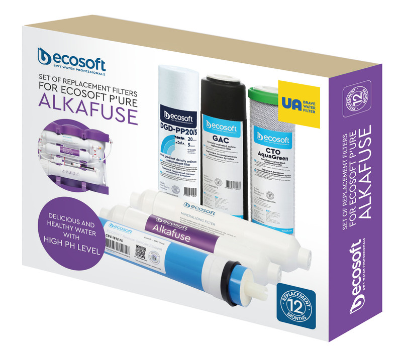ECOSOFT P’URE ALKAFUSE 12 months SET OF REPLACEMENT FILTERS