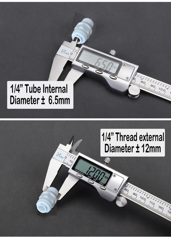 5 X 1/4"-1/4" Male Thread Straight Fitting Connector Push In Quick Connect RO gallery