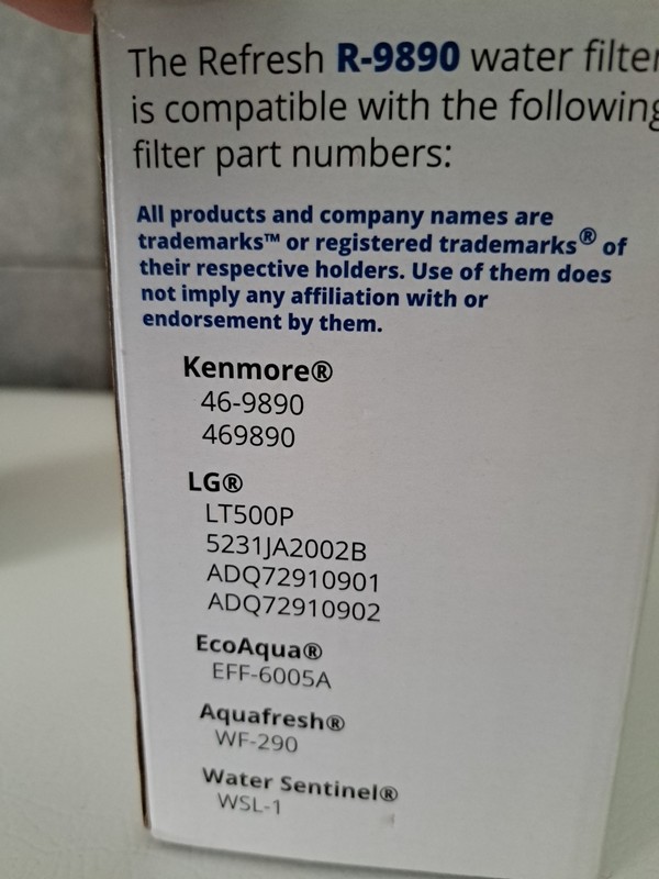 2X Refresh Replacement Refrigerator Water Filter Compatible with LG LT500P NEW