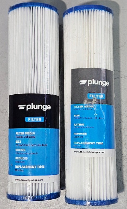 New 10″ x 2.5″ PLUNGE Filter Pleated Cellulose – 2 Pack