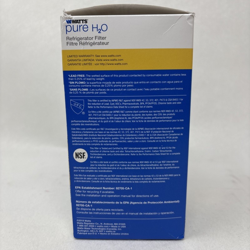 Watts Pure H2O Whirlpool Refrigerator Filter 8171413 Kitchenaid, Sears & Kenmore gallery