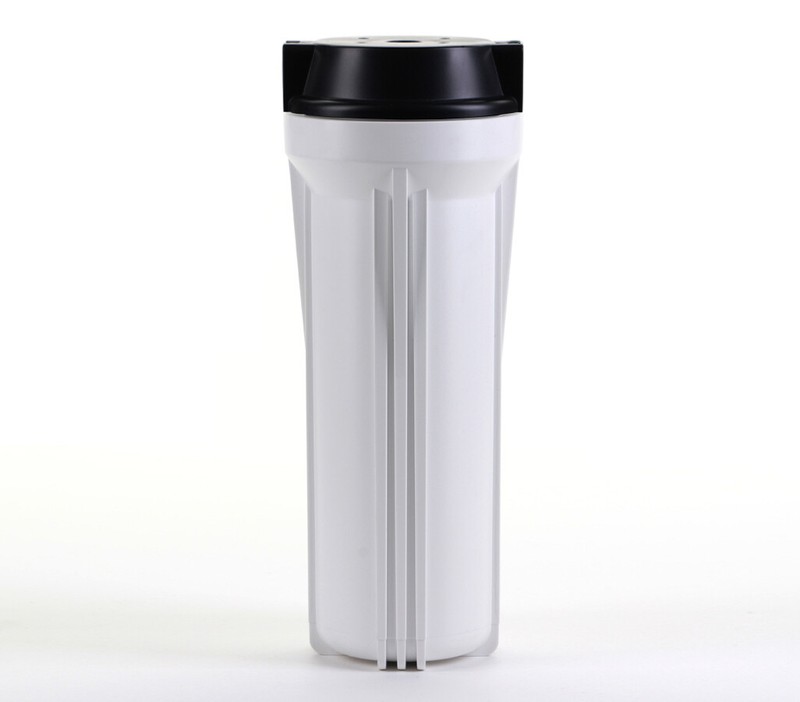 White 10″ Housing Black Cap, RO, Whole House, Drinking Filter Systems 1/2″ Ports