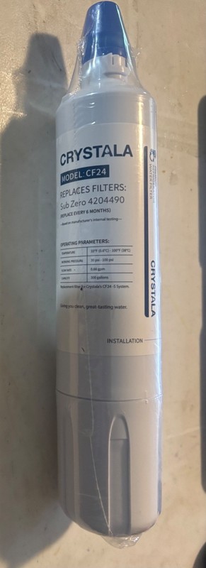 Crystala Filters Water Filter Replacement for Sub-Zero 4204490 – 1-pack