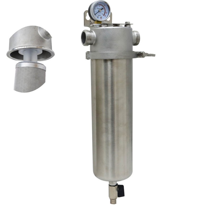 Stainless Steel Front Water Filter Housing Water Filter 40μm Screen 1» NPT