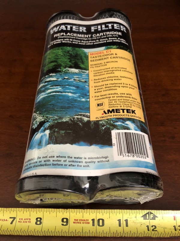 4 AMETEK WATER FILTER CARTRIDGES C1 TASTE CHARCOAL SEDIMENT 5 MICRON 2.5″X10″