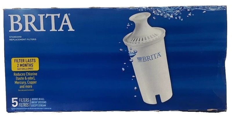 Genuine Brita 35516 Standard Replacement Water Filters For Pitchers 5 Pack