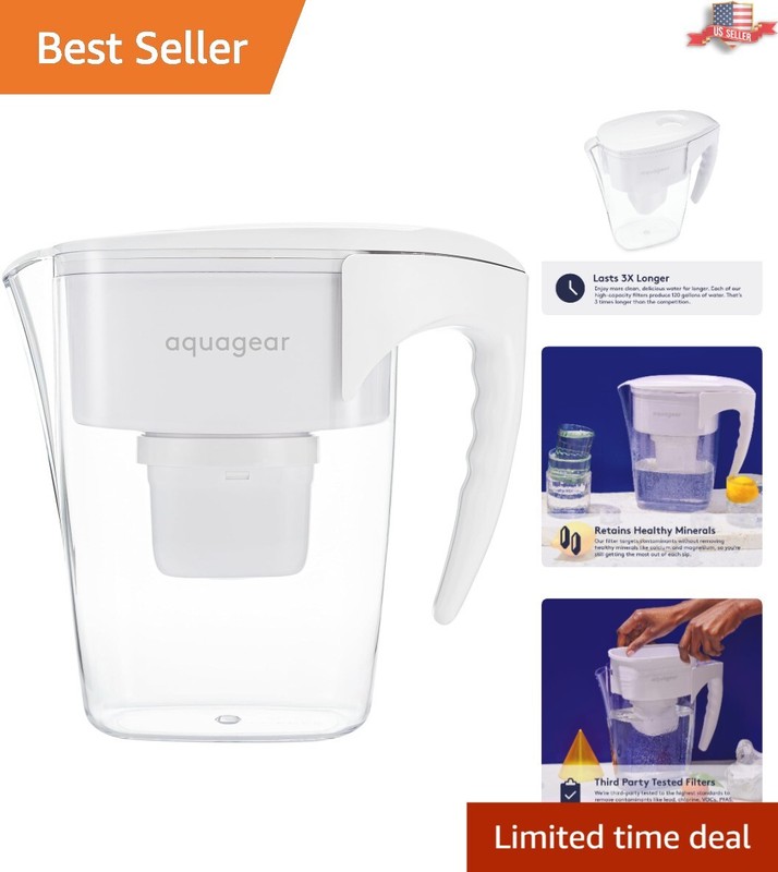10-Cup Capacity Water Filter Pitcher – Removes Lead, Chlorine & Microplastics