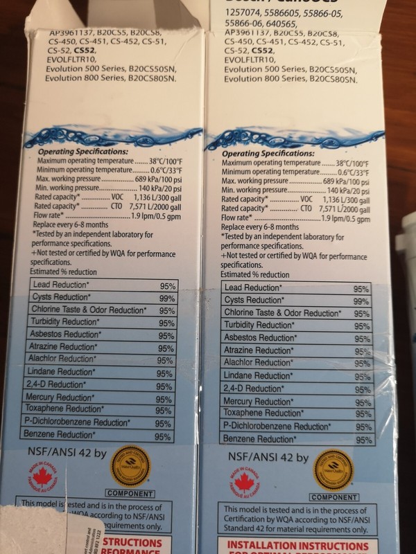 2 Pk Swift Green SGF-BO52 Replacement For Bosch / CunoOCS CS52 - Sealed New gallery