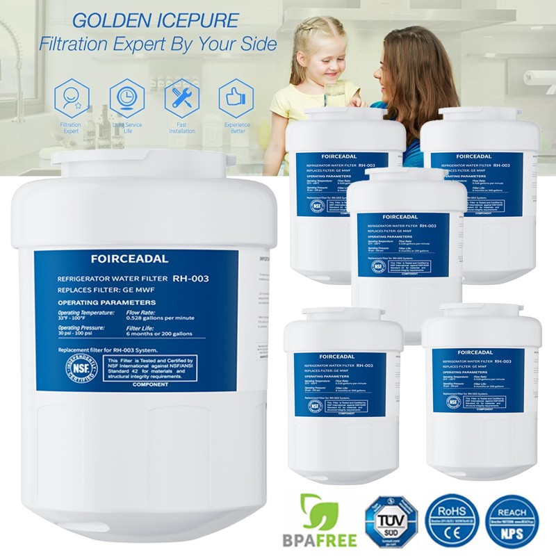 2-6pieces For GE MWF New Sealed GWF 46-9991 MWFP Smartwater Fridge Water Filter gallery