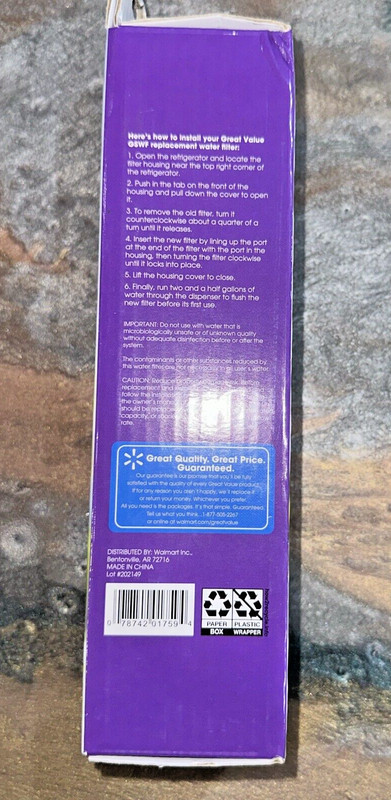 Great Value Refrigerator Replacement Water Filter for GE GSWF & Kenmore 46-9914 gallery
