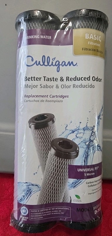 Culligan D-10A better taste & reduced odor Water Filter 5 Micron 2 Pack NEW
