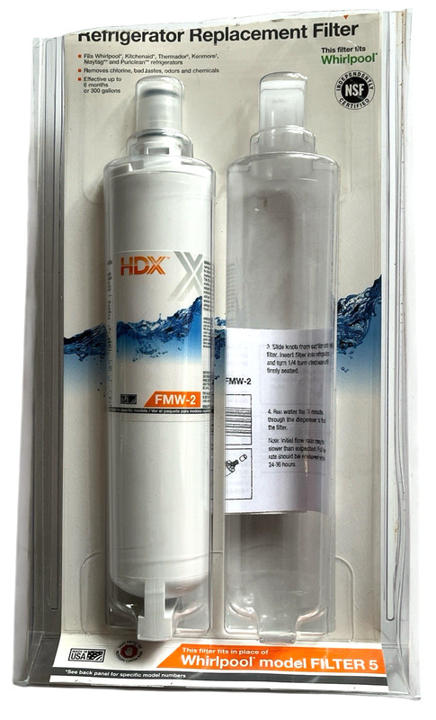 HDX-FMW-2 Replacement 1 Pack Water Filter 1 Filter For Whirlpool Model Filter 5