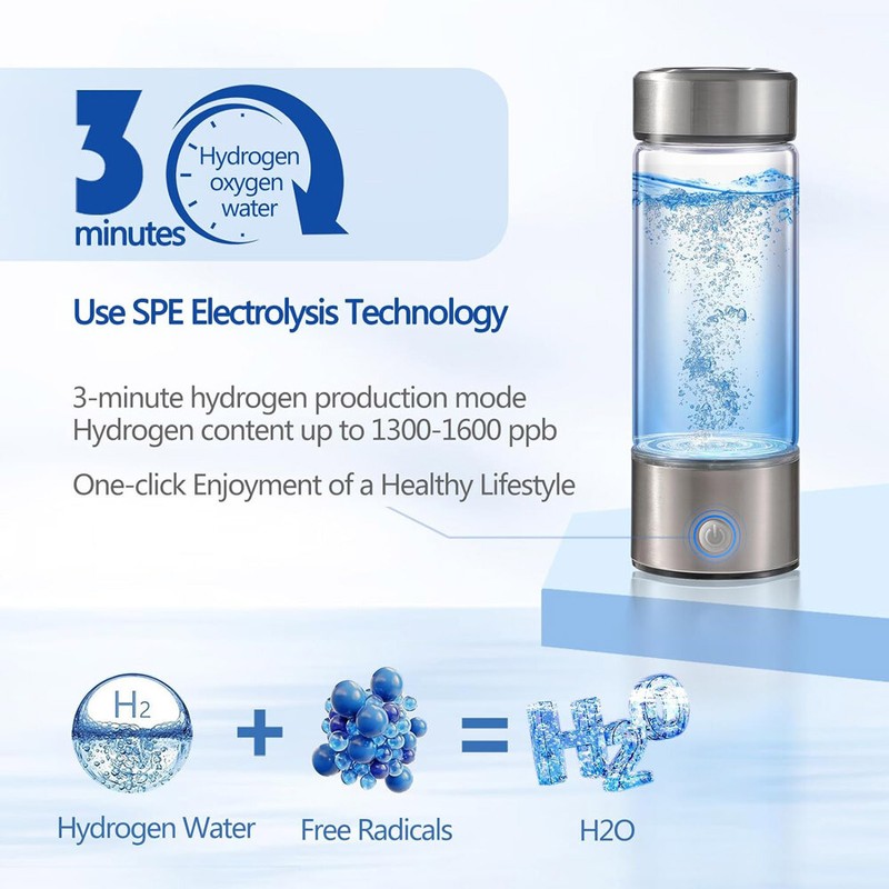 Hydrogen Rich Generator Water Cup Alkaline Ionizer Maker Bottle Anti-Oxidation gallery