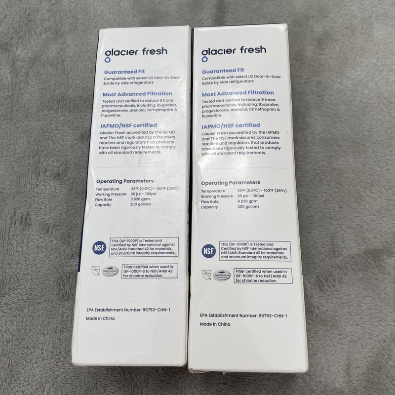 Lot Of 2 Glacier Fresh Refrigerator Water Filter Replacement GF-1000P New Sealed gallery