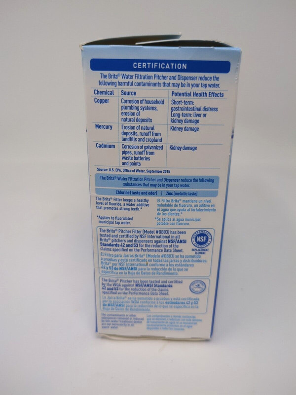 Brita Water Pitcher Replacement Filters 3 Count-Open Box-New-Filters sealed gallery