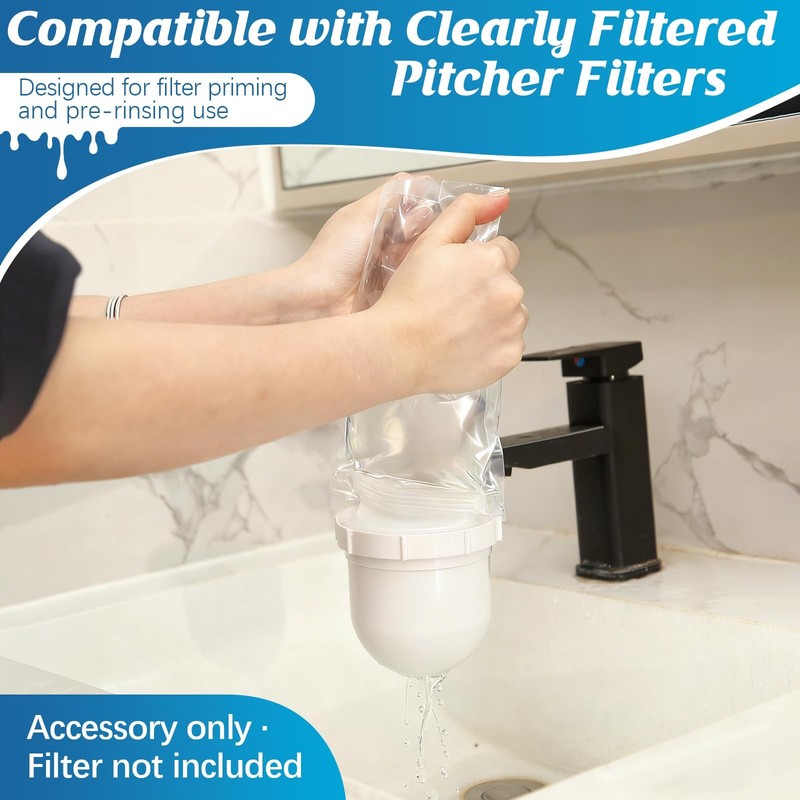 2 Pack Reusable Priming Bag for Pitcher Filters, Compatible with Clearly Filt... gallery