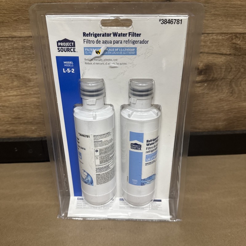 Project Source Twist-in Refrigerator Water Filter L-5-2 Fits LG LT1000P 2-Pack