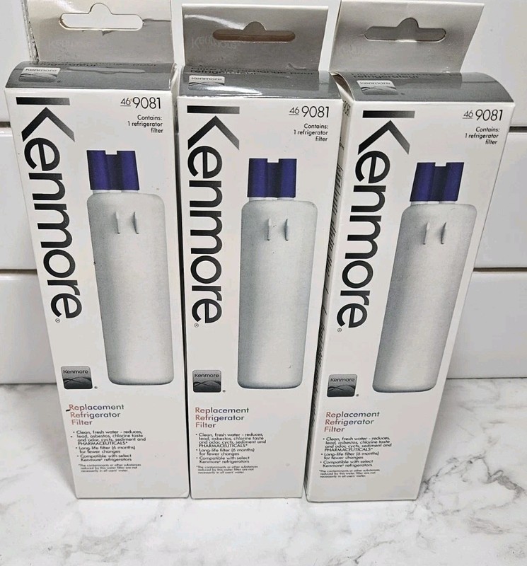 NEW SEALED LOT OF (3) Kenmore 46 9081 Replacement Refrigerator Water Filter