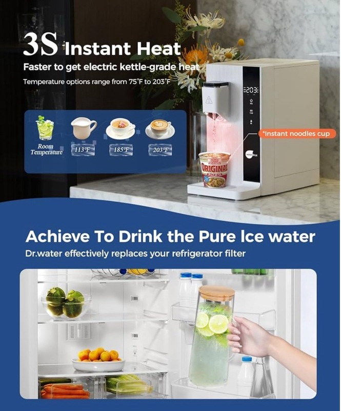 WaterFirst® Dr.Water Countertop Reverse Osmosis System, 3S Instant Heat Portable gallery