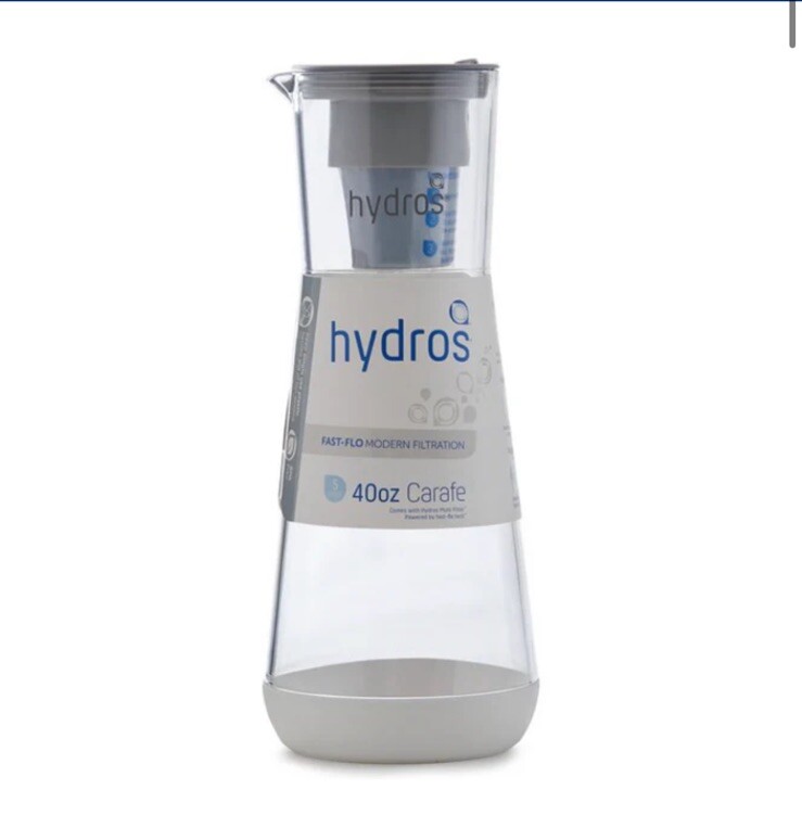 Hydros Water Filtration Carafe – 40 oz. – White