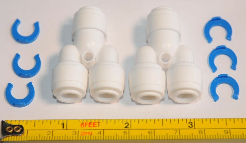 ¼” 3 TREE WAY UNION TEE TUBE QUICK PUSH CONNECT RO REVERSE OSMOSIS WATER FILTER gallery