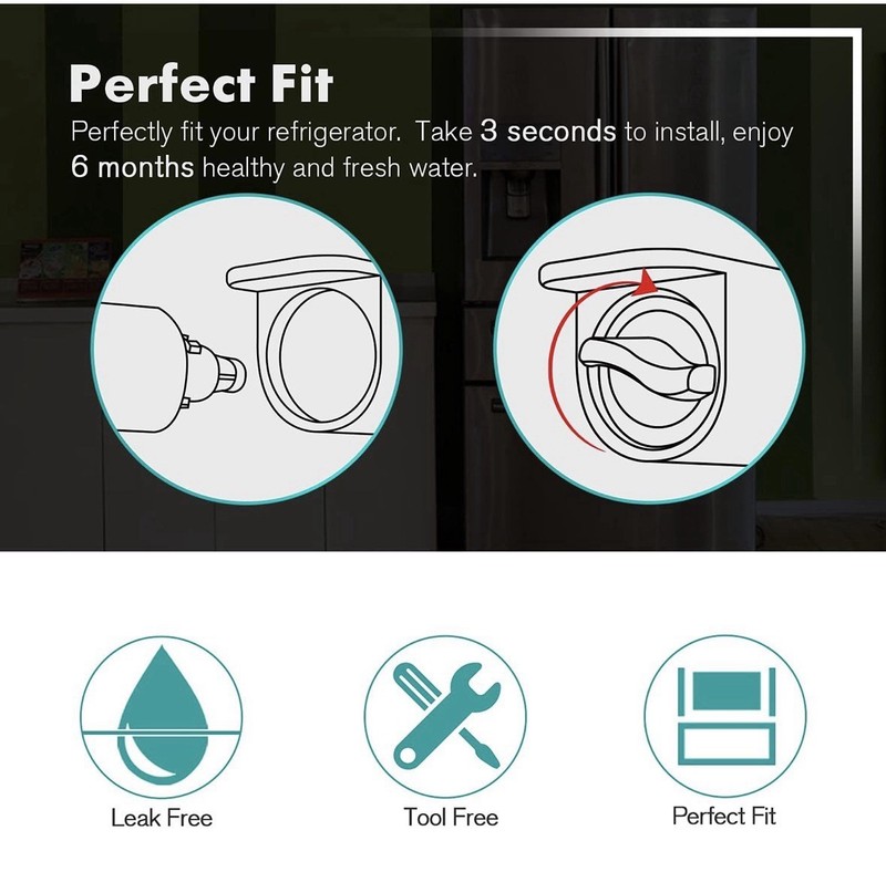 Icepure Plus RWF1000AH Replacement Refrigerator Water Filters 3 Pack New gallery